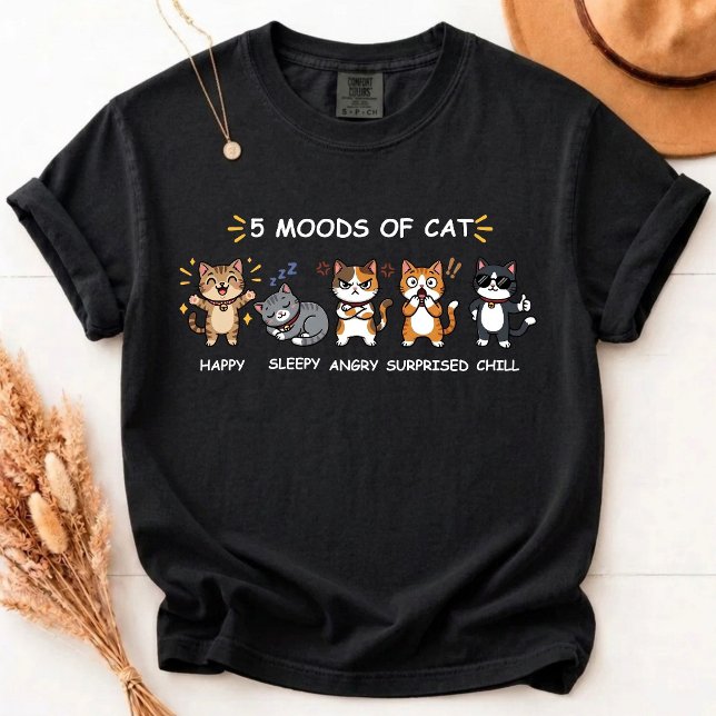 Rolig katt humör present t-shirt (Skapare uppladdad)