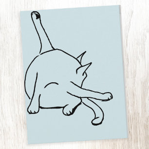 Rolig katt-humor vykort