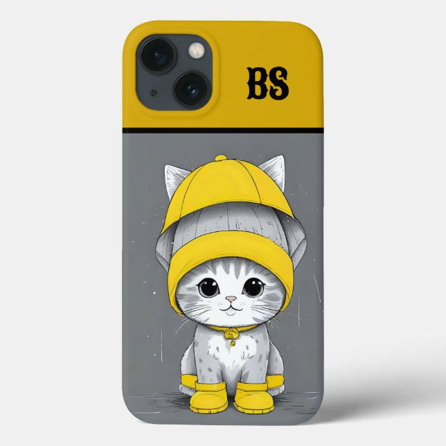 Rolig katt i regnstövlar – katt Humor (Baksida)