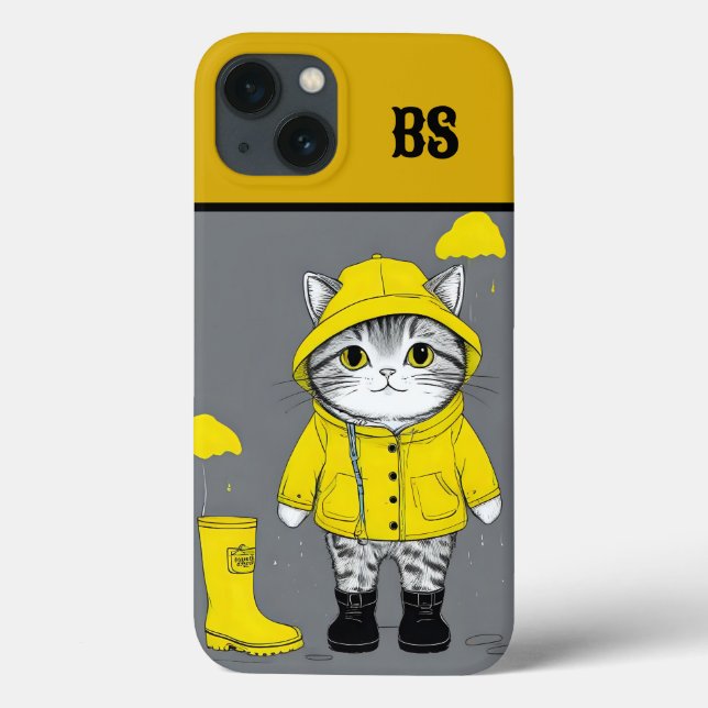 Rolig katt i regnstövlar – katt Humor (Baksida)