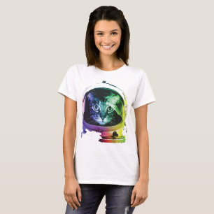 Rolig katt i utrymmeT-tröja T Shirt