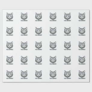Rolig Katt Ibuprofen Vintage Gravyr Design_1 Presentpapper