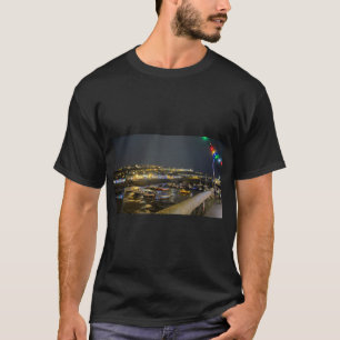Rolig katt inomhus fiske design för jul Holi T Shirt