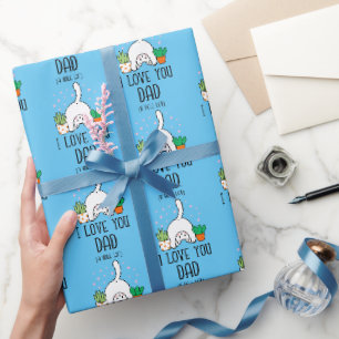 Rolig katt jag älskar dig pappa jättegryt mycket presentpapper