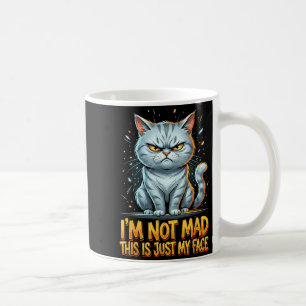 Rolig Katt Jag är Inte Arg Det är Bara Min Ansikte Kaffemugg