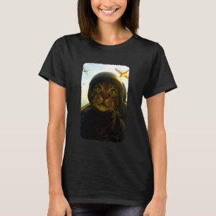 Rolig Katt Jaktplan Pilot Kitty Selfie T Shirt