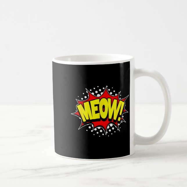Rolig katt jamar! verb aktionsord seriebok stil kaffemugg (Höger)