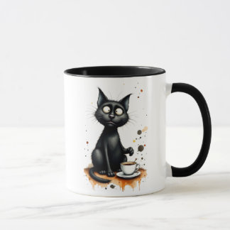 Rolig Katt Kaffe Mugg – Excentrisk Kaffeälskare Pr