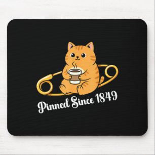 Rolig katt kaffe stift dag sedan 1849 design  musmatta