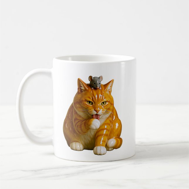 Rolig Katt   Kaffemugg (Vänster)