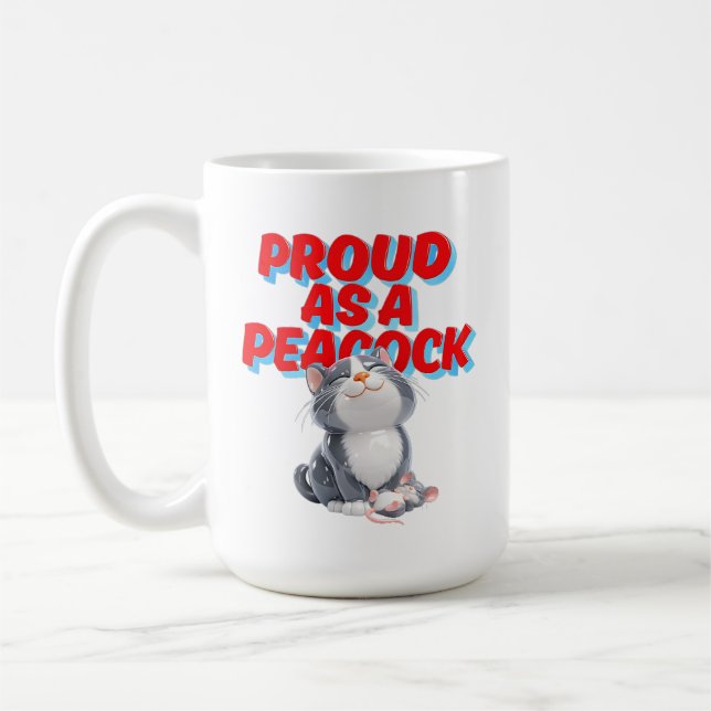 Rolig Katt Kaffemugg (Vänster)