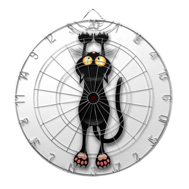 Rolig katt Karaktär Riverar Tyg Darttavla (Framsidan)