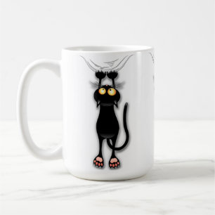 Rolig katt Karaktär Riverar Tyg Kaffemugg