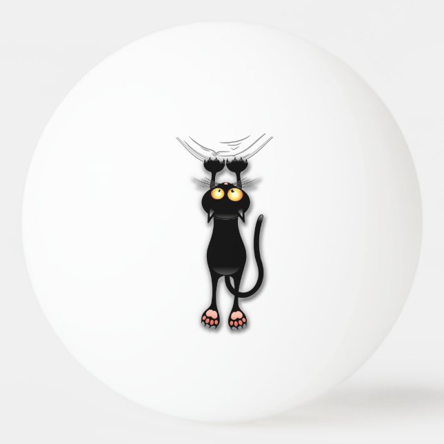 Rolig katt Karaktär Riverar Tyg Pingisboll (Framsidan)