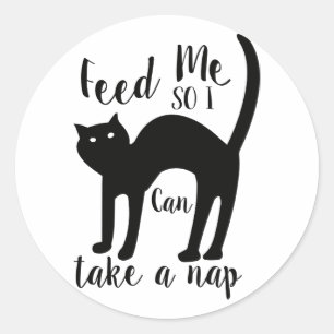 Rolig Katt - Katt Lilla Katt Svart Katt Kattungar Runt Klistermärke
