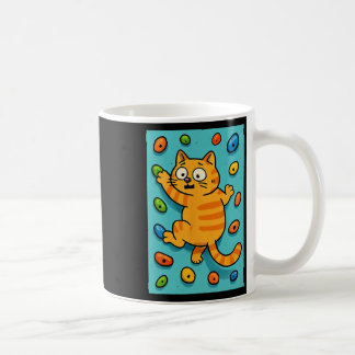 Rolig Katt Klippklättrare Bouldering Vägg Klättrin Kaffemugg