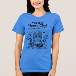 Rolig katt kock skjorta, Master Meow Kock T-Shirt, T Shirt