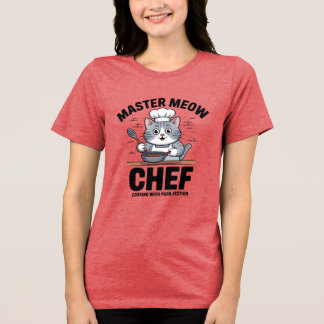 Rolig katt kock skjorta, Master Meow Kock T-Shirt, T Shirt