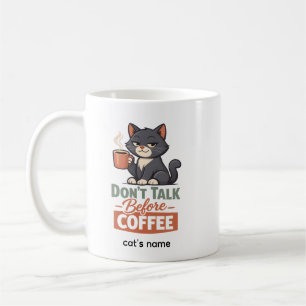 Rolig Katt Koffe Älskare Mugg