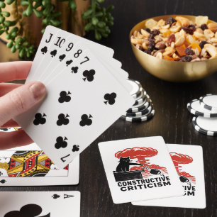 Rolig Katt Konstruktiv Kritik Linocut Meme Casinokort