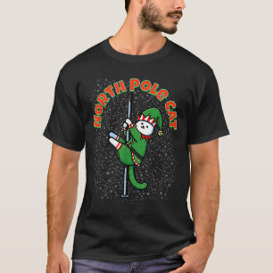 Rolig katt le dansar alv kostym jul semester C T Shirt