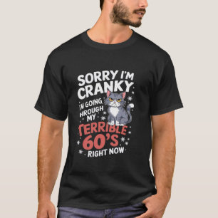 Rolig Katt Ledsen Jag Är Grinig Jag Går Genom Min T Shirt