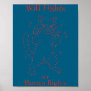 Rolig katt mamma pappa katt älskare kommer kämpa f poster