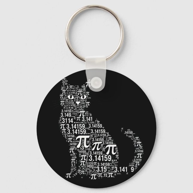 Rolig katt matte älskare nörd design  nyckelring (Framsida)