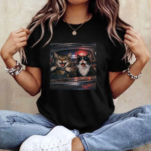 Rolig katt meme drivrutin parodi porträtt grafik t shirt