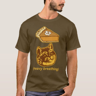 Rolig katt Meme för andning för pumpapajskurkrol T Shirt