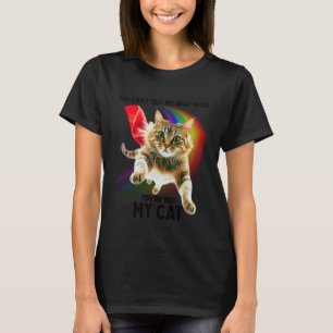 Rolig katt-meme för män kvinnor flygande katt för t shirt