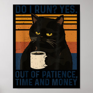 Rolig Katt Meme Humor Svart Katt Sarksatisk Citat Poster