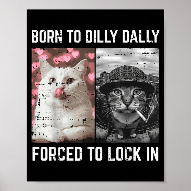 Rolig Katt Meme Internet Pojkar Ungdomar Barn Poster (Framsidan)