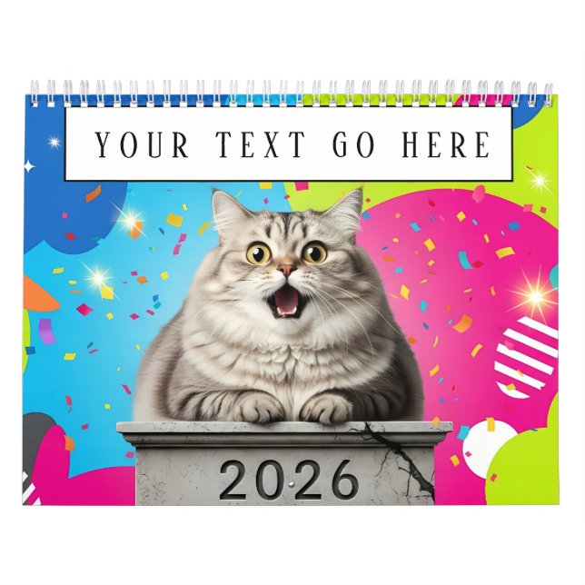 Rolig Katt Meme Kalender 2026 (Omslag)