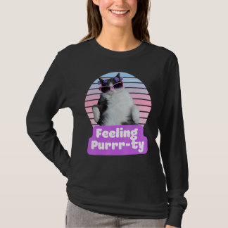 Rolig katt meme kattdjur Katt Känslor Glad T Shirt