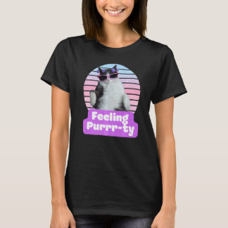 Rolig katt meme kattdjur Katt Känslor mysig T Shirt