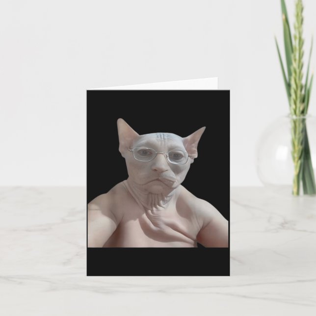 Rolig Katt Meme Kort (Framsida)