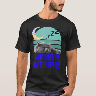 Rolig Katt Meme Retro Katt Djurälskare Inte Meow J T Shirt