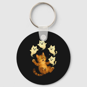 Rolig Katt Meme Socker Halloween Katt Nyckelring
