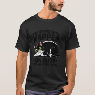 Rolig Katt Meme Sömn Älskare Sarksatisk Lat Katt H T Shirt