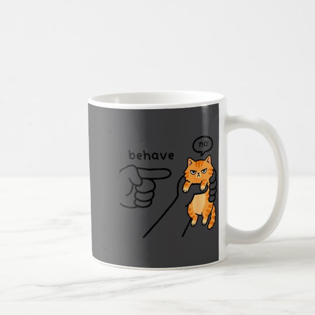 Rolig katt meme uppför sig inte serie design kaffemugg (Höger)