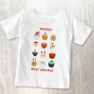 Rolig Katt Meowy Jul Personlig T Shirt