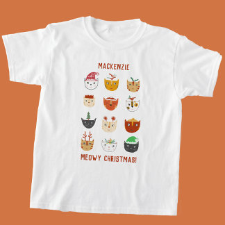 Rolig Katt Meowy Jul Personlig T Shirt