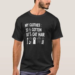 rolig katt mina Kläder 80 katt Hår T Shirt