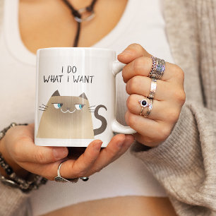 Rolig Katt Mugg Jag Gör Vad Jag Vill Siamese