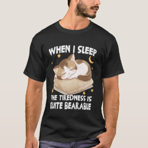 Rolig katt nattskjorta The Fatty tar en tupplur T Shirt