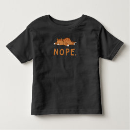 Rolig Katt Nope Lat Katt Orange Katt Dam Kattälska T Shirt