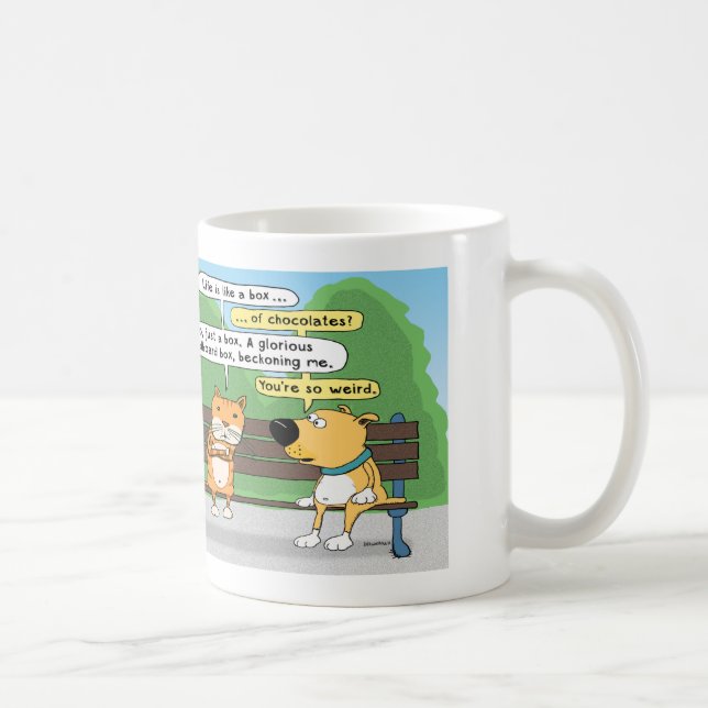 Rolig katt- och hundkaffemugg kaffemugg (Höger)