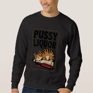 Rolig Katt Opassande Pinsamt Vuxenhumor M Lång Ärmad Tröja