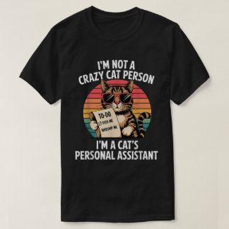 Rolig katt personlig assistent Retro T-shirt